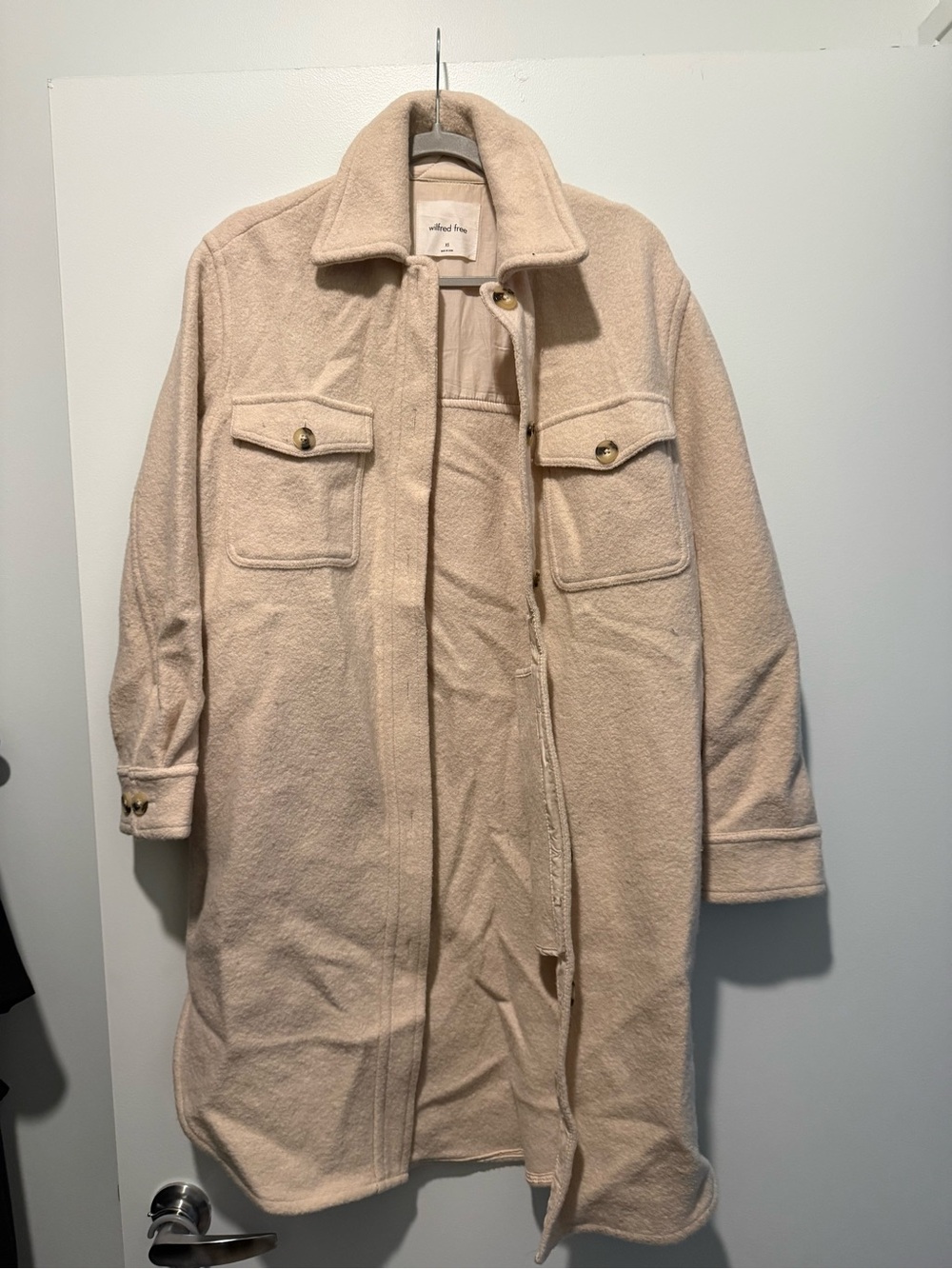 Aritzia Ganna Long Shirt Jacket